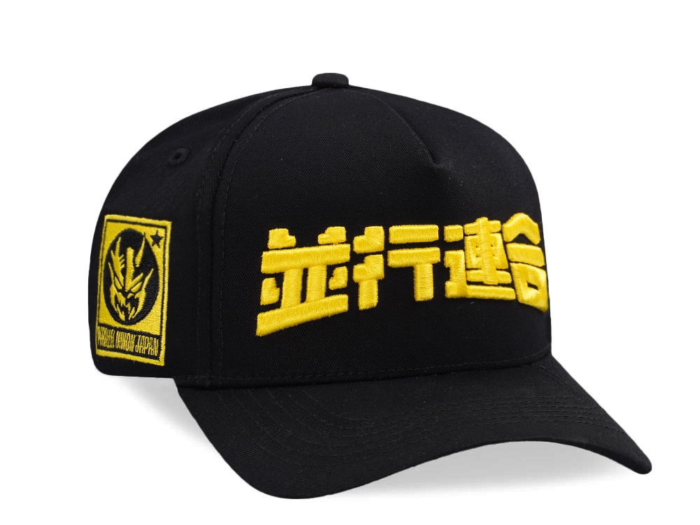 Parallel Union Japan Mecha Head Emblem Kanji Script Black Prime Edition Snapback Cap