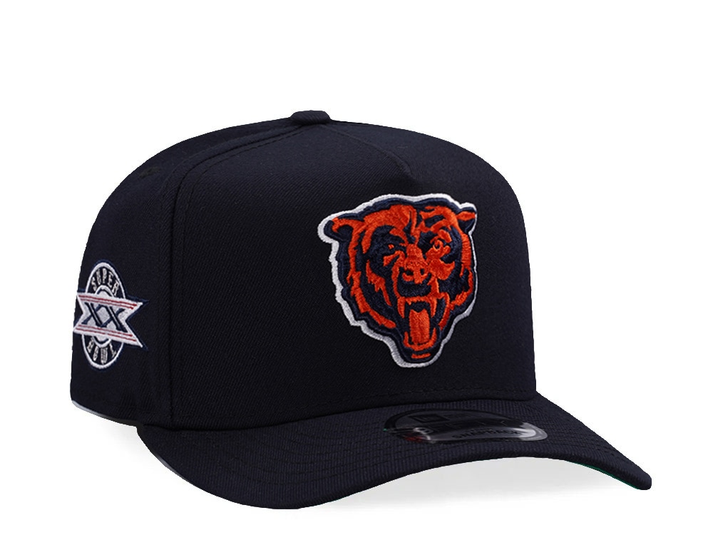 New Era Chicago Bears Super Bowl XX Navy Prime Edition 9Fifty A Frame Snapback Cap