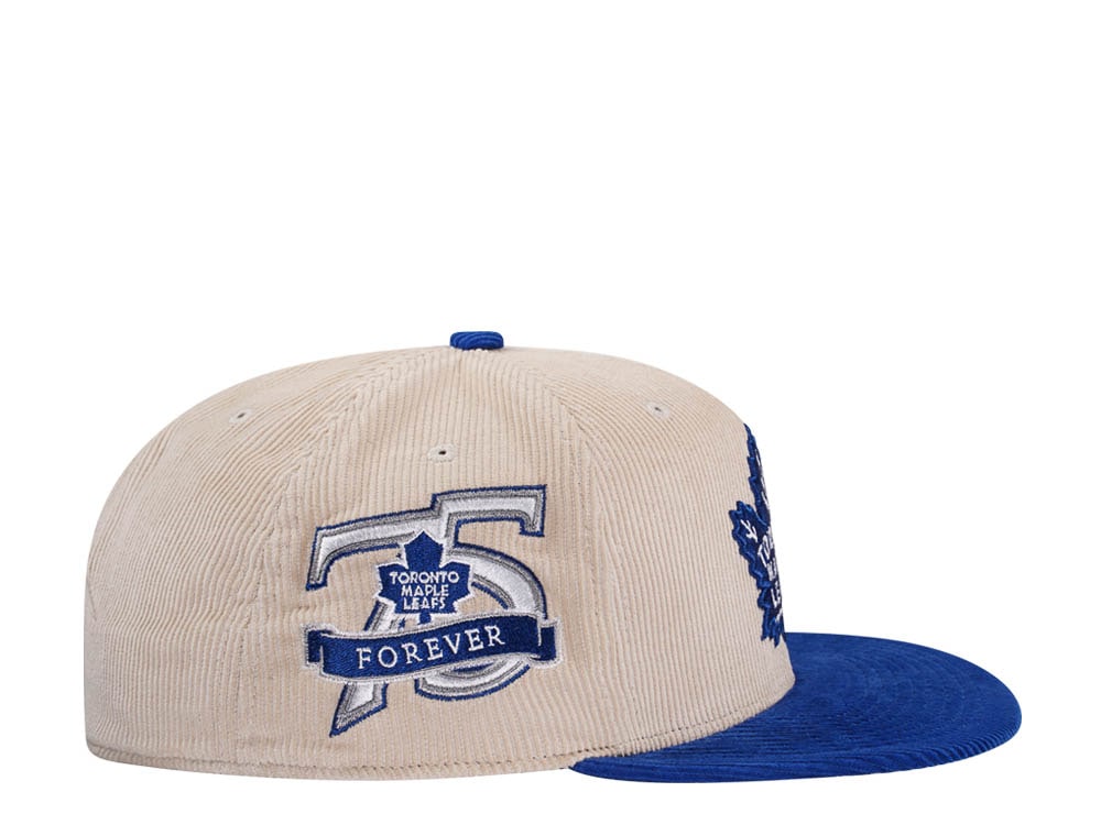 Mitchell & Ness Toronto Maple Leafs 75th Anniversary Two Tone Cord Edition Dynasty Fitted Cap