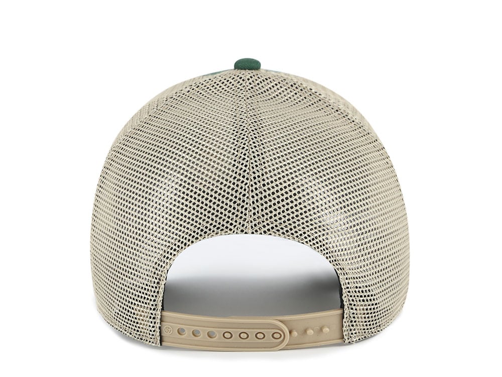 47 Brand Oakland Athletics Cross Patch Dark Green Trucker Clean Up Snapback Cap