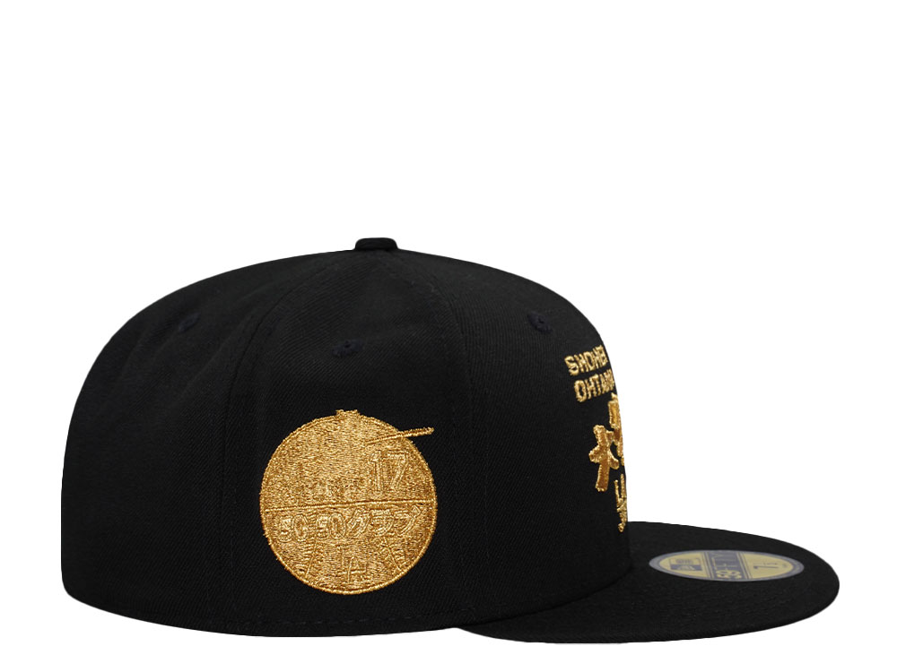 New Era Los Angeles Dodgers Ohtani 24K Gold Black Prime Edition 59Fifty Fitted Cap