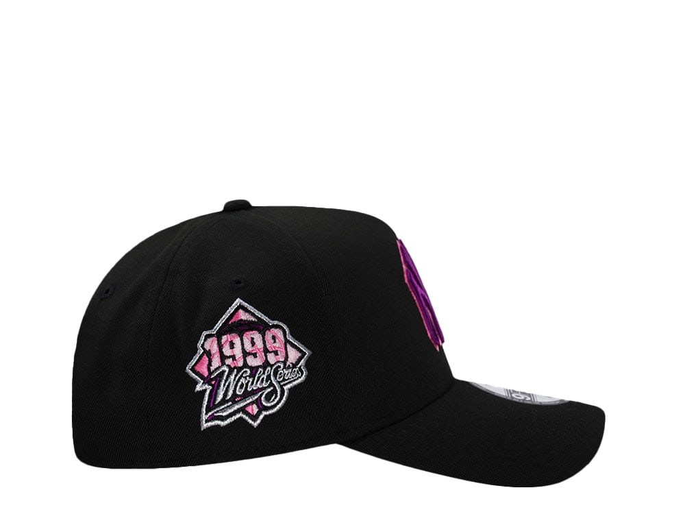 New Era New York Yankees World Series 1999 Magenta Black Prime Edition 9Forty A Frame Snapback Cap