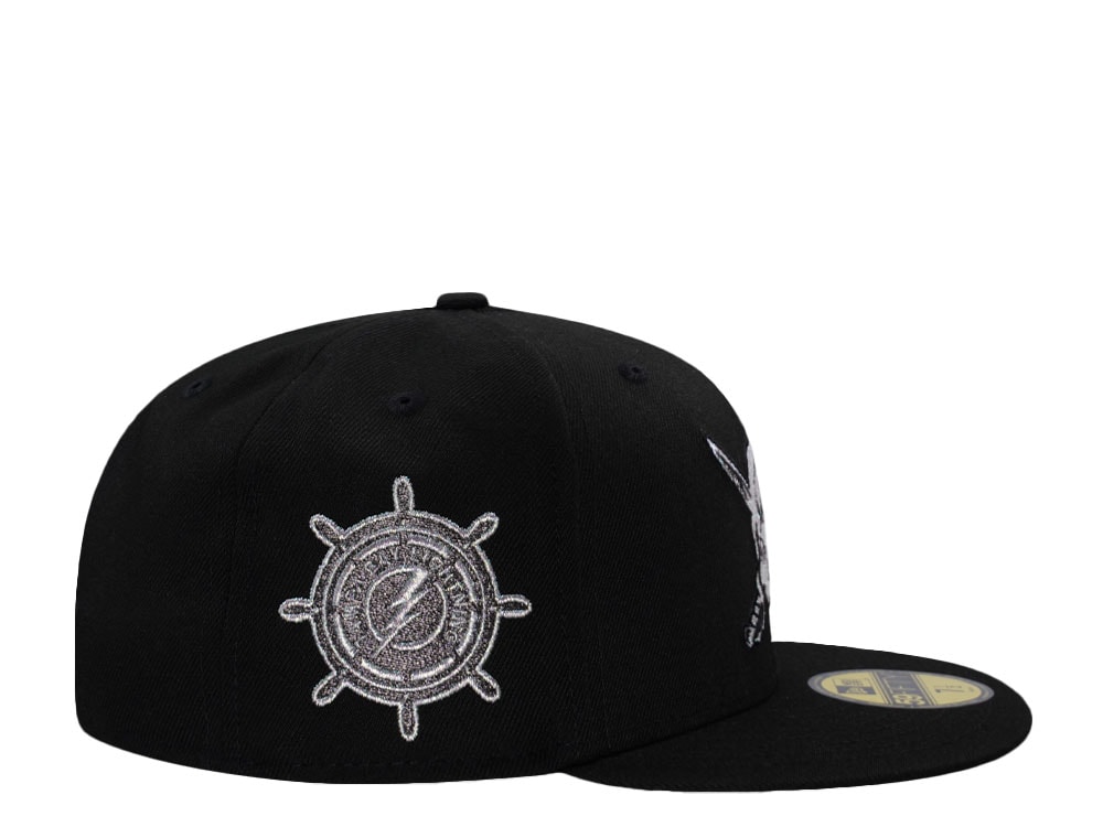 New Era Tampa Bay Lightning Metallic Black Prime Edition 59Fifty Fitted Cap