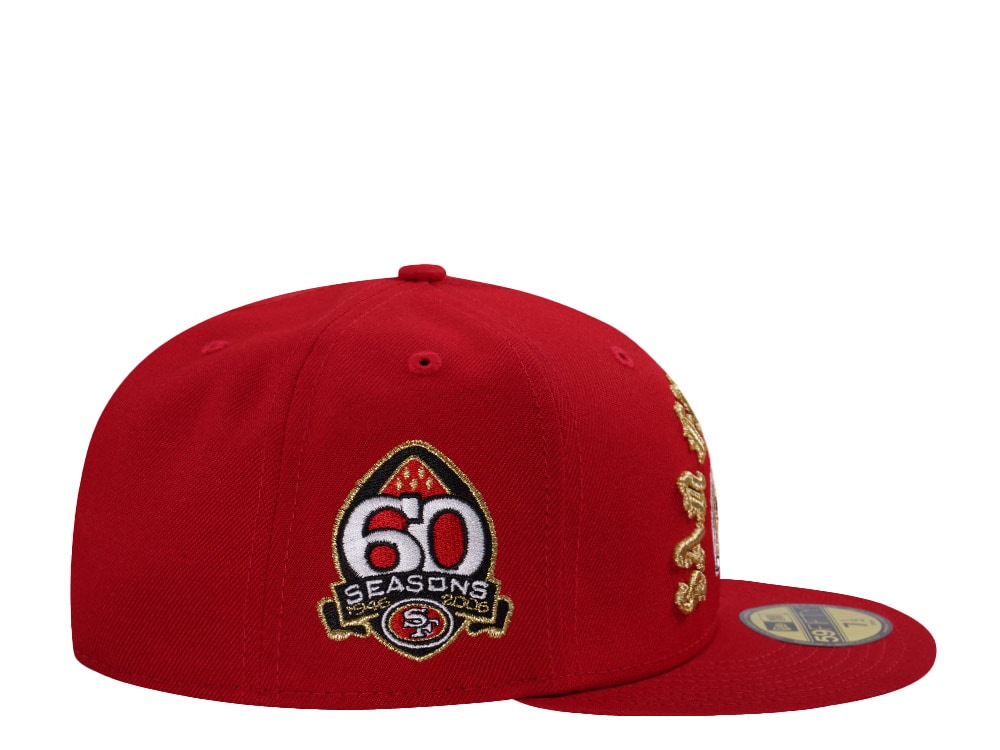 New Era San Francisco 49ers 60th Anniversary Scarlet Prime Edition 59Fifty Fitted Cap