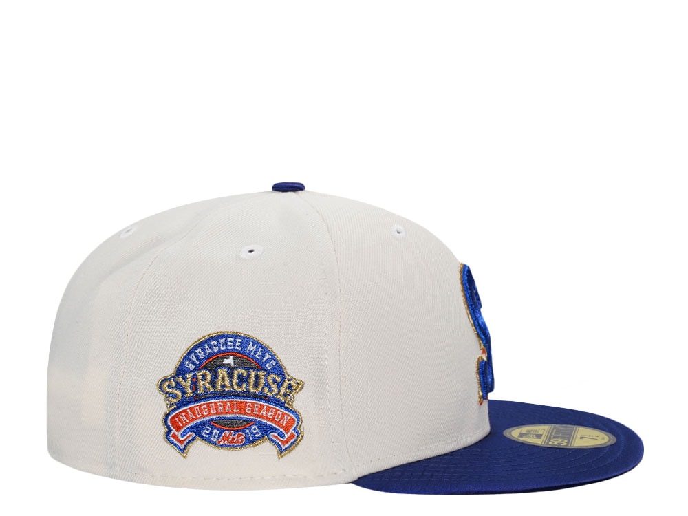 New Era Syracuse Mets Inaugural Season 2019 Chrome Satin Prim Two Tone Edition 59Fifty Fitted Cap