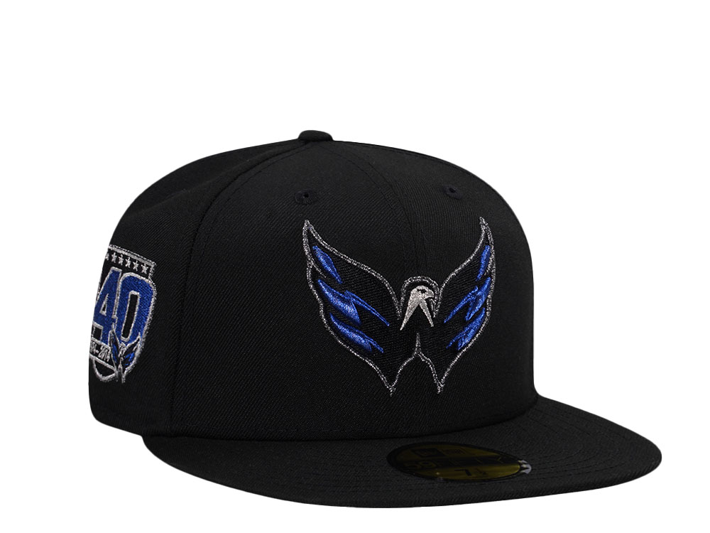 New Era Washington Capitals 40th Anniversary Black Metallic Prime Edition 59Fifty Fitted Cap