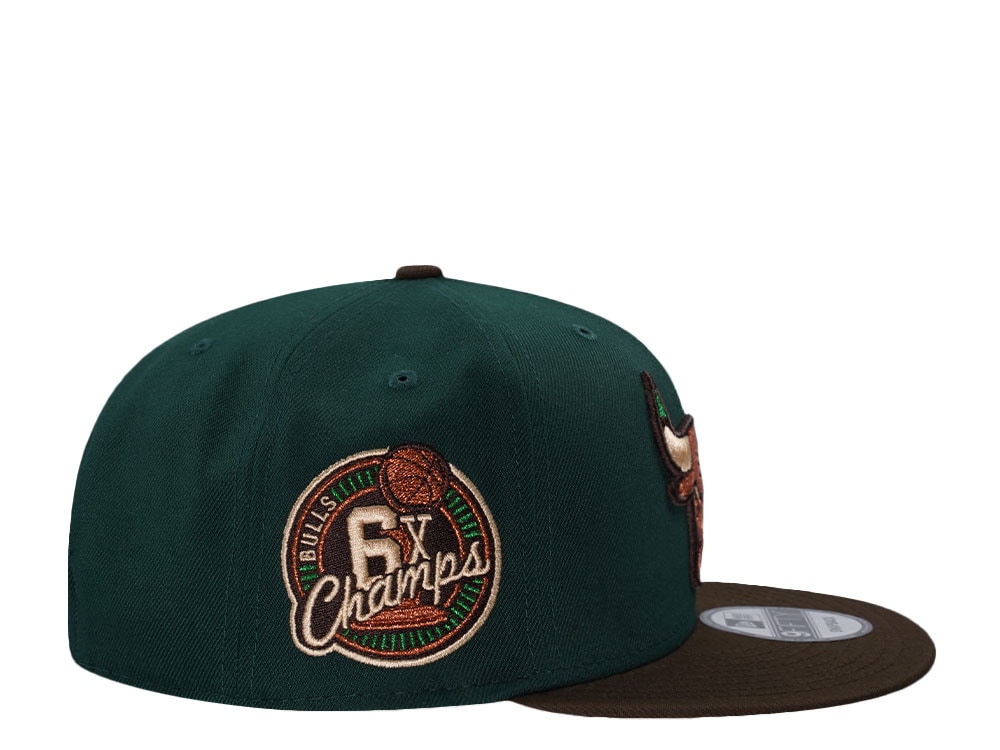 New Era Chicago Bulls 6 x Champs Green Two Tone Edition 9Fifty Snapback Cap