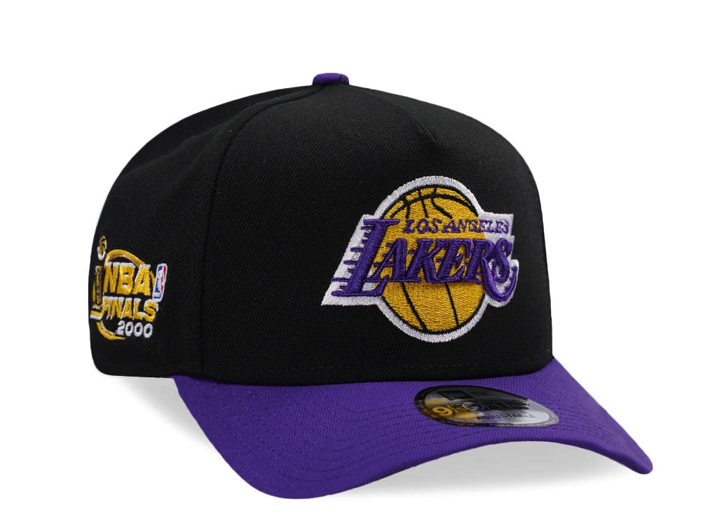 New Era Los Angeles Lakers NBA Finals 2000 Black Two Tone Edition 9Forty A Frame Snapback Cap