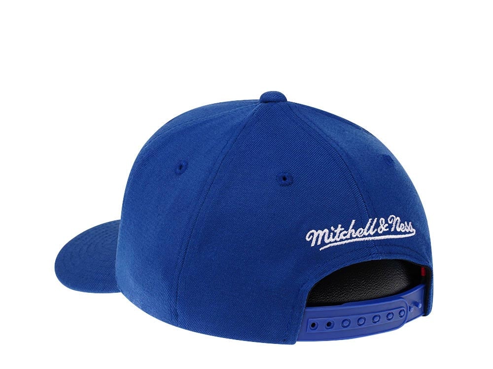 Mitchell & Ness Philadelphia 76ers Team Ground Red Line Solid Flex Blue Snapback Cap