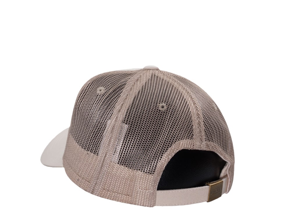 Von Dutch Oval Patch White Trucker Strapback Cap