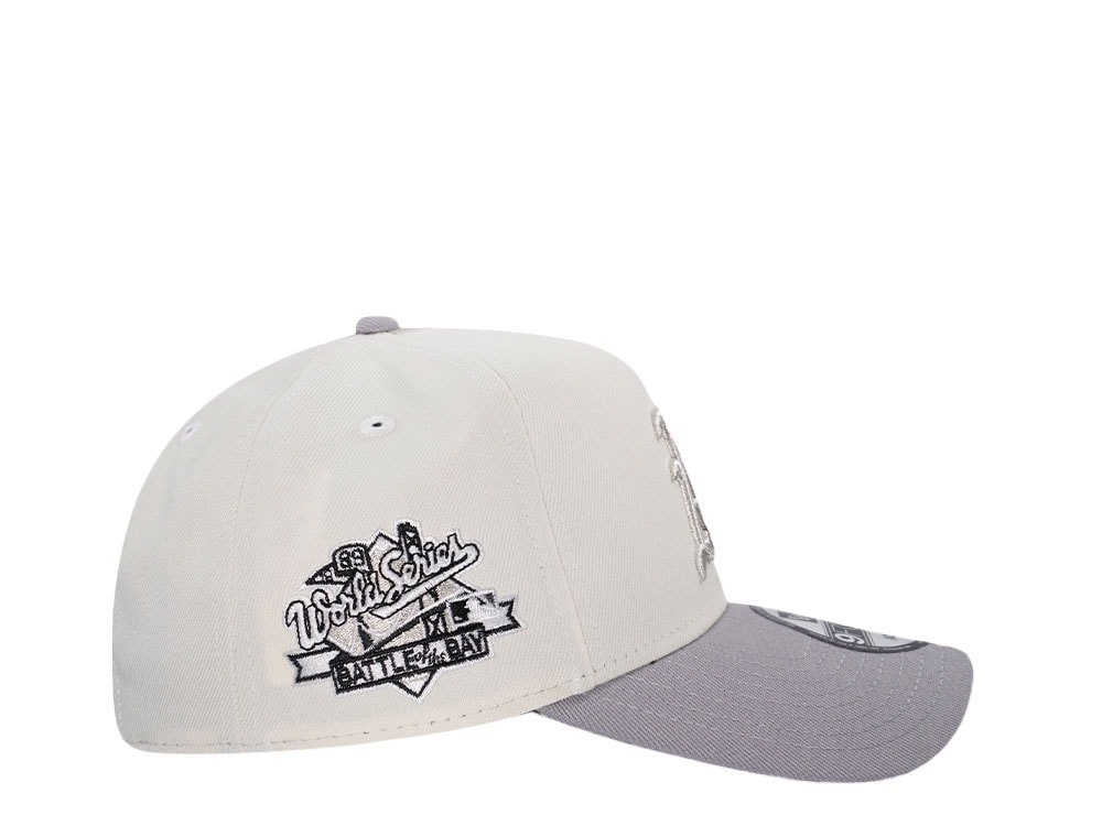 New Era Oakland Athletics World Series 1989 Metallic Chrome Two Tone 9Forty A Frame Snapback Cap