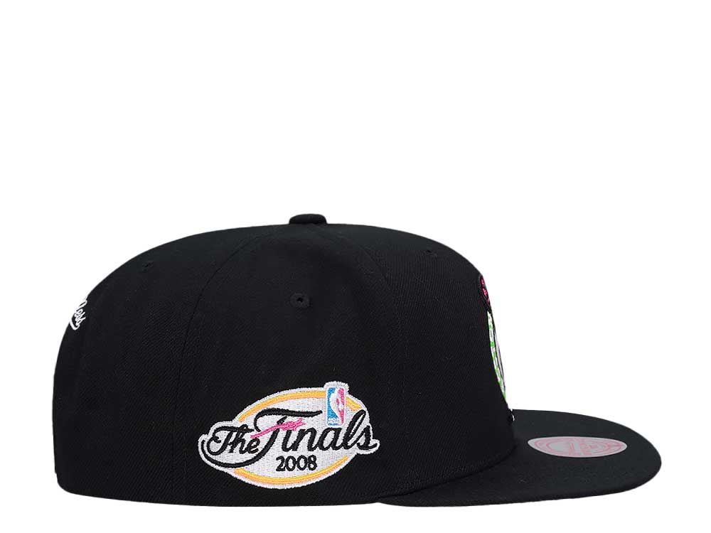 Mitchell & Ness Boston Celtics The Finals 2008 Neon Tropical Black Snapback Cap