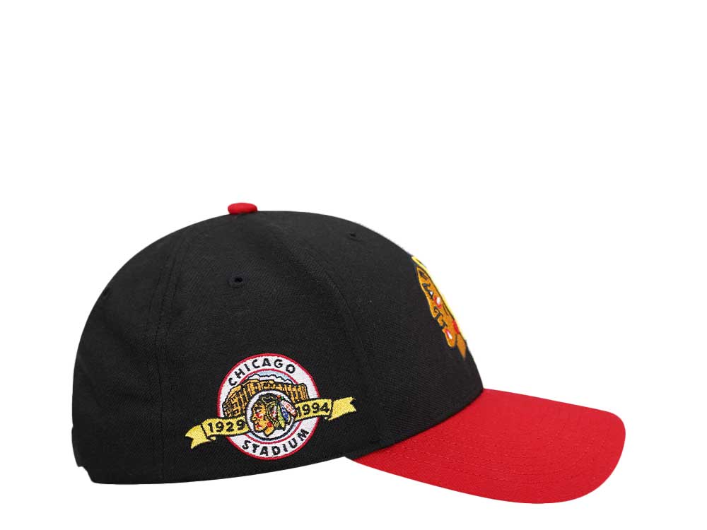 47Brand Chicago Blackhawks Vintage Black Sure Shot MVP Snapback Cap