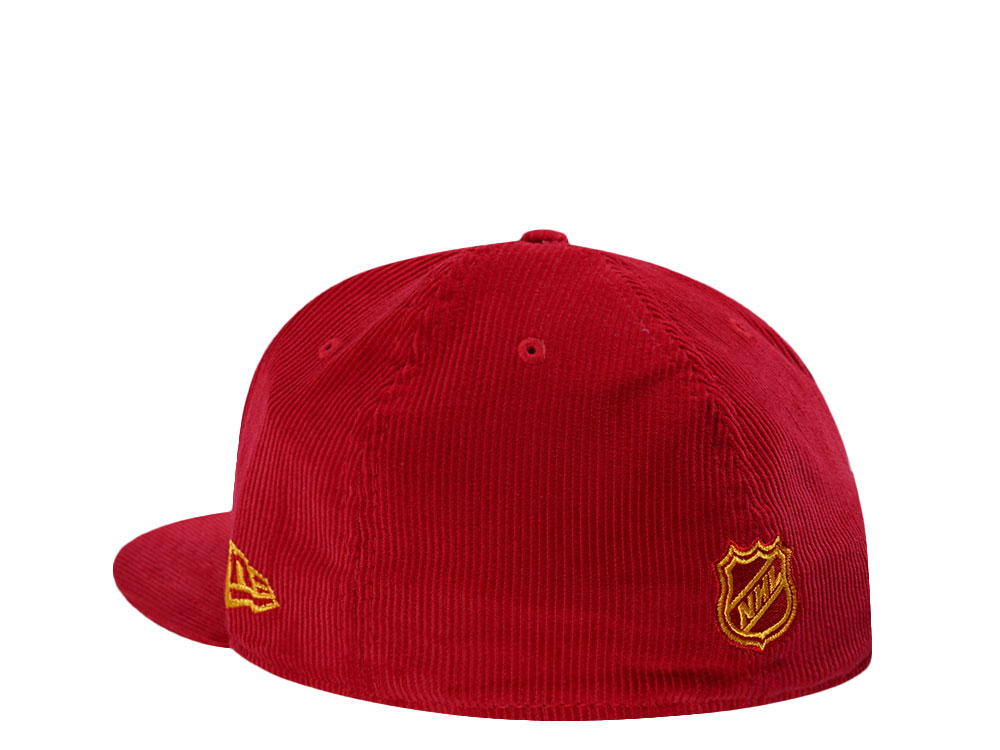 New Era Chicago Blackhawks 100th Anniversary Red Corduroy Throwback Edition 59Fifty Fitted Cap