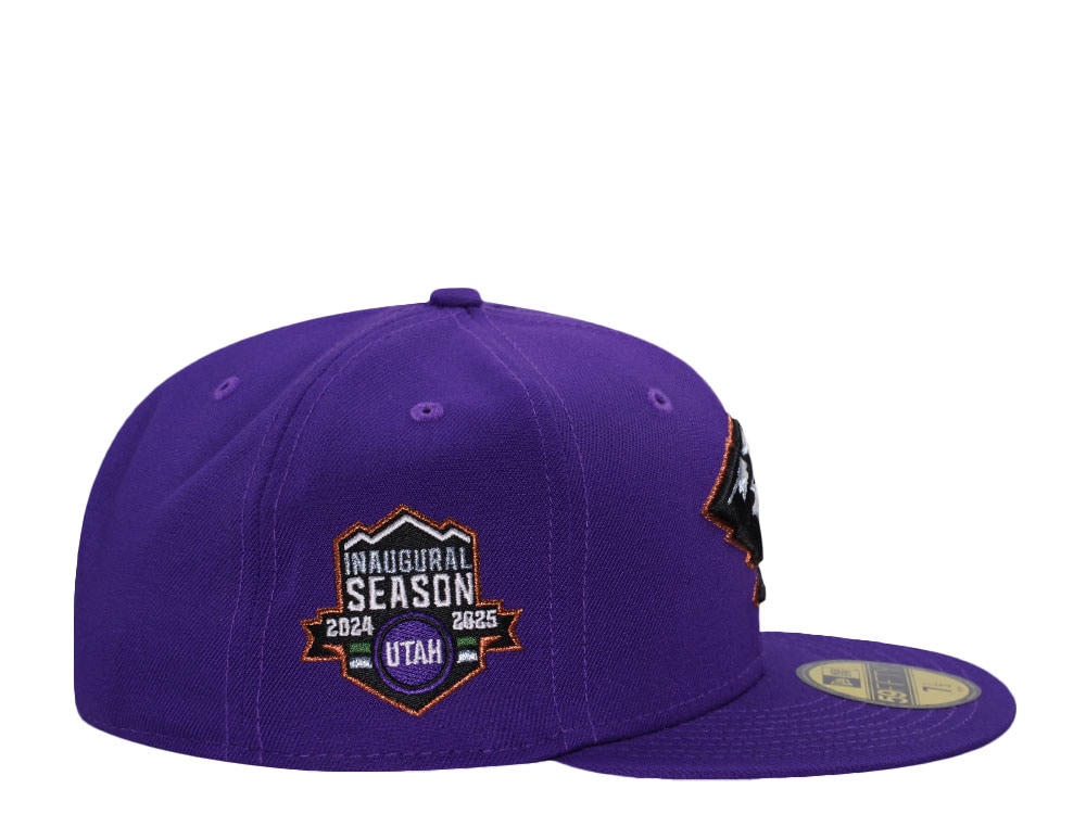 New Era Utah Mammoth Inaugural Season 2024 Purple Prime Edition 59Fifty Fitted Cap