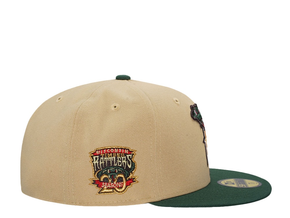 New Era Wisconsin Timber Rattlers 20 Seasons Vegas Gold Two Tone Edition 59Fifty Fitted Cap