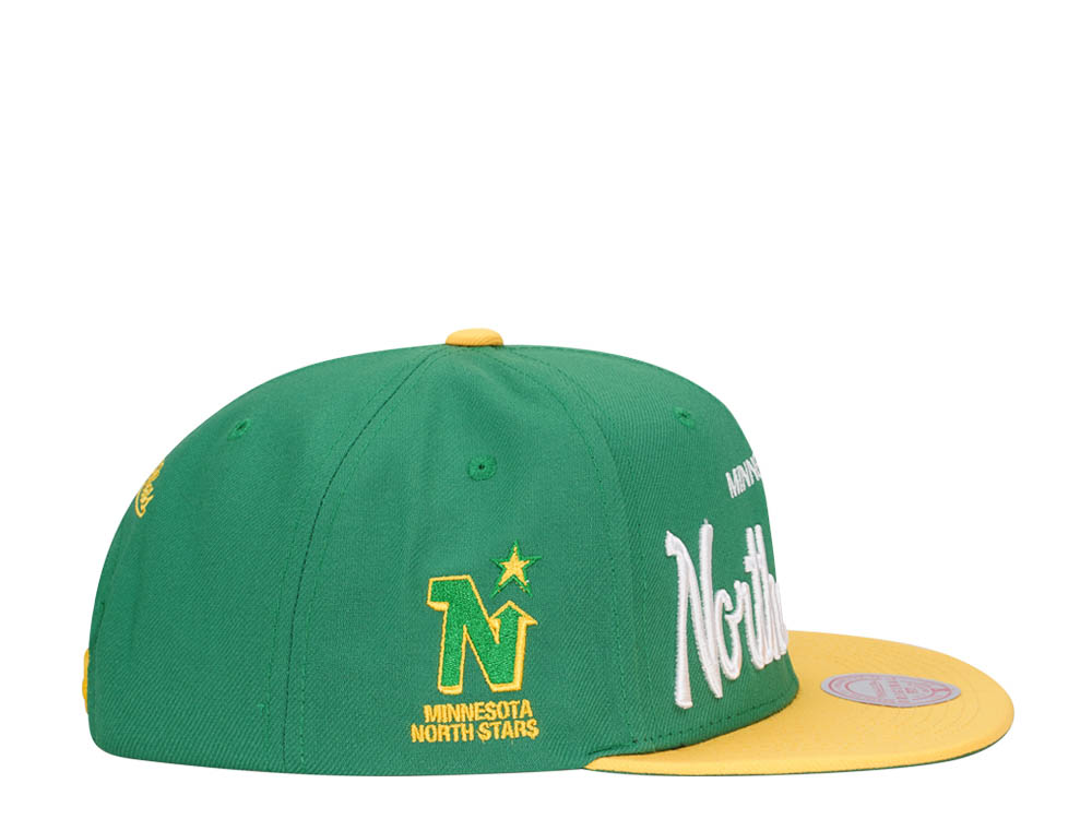 Mitchell & Ness Minnesota North Stars Vintage Script Snapback Cap