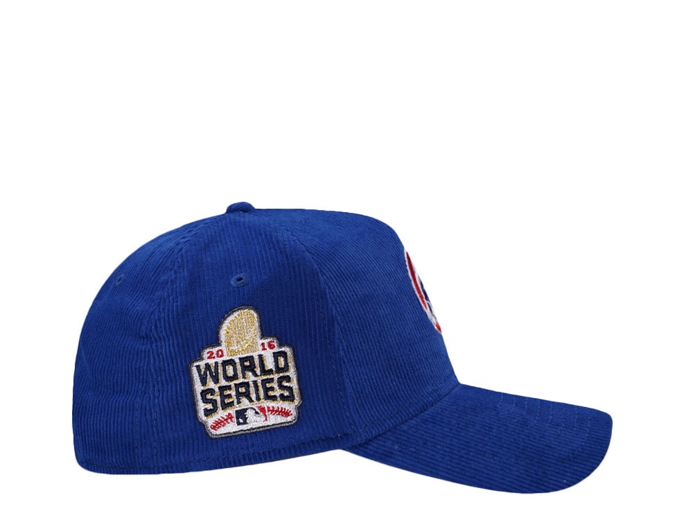 New Era Chicago Cubs World Series 2016 Blue Throwback Corduroy Edition 9Forty A Frame Snapback Cap