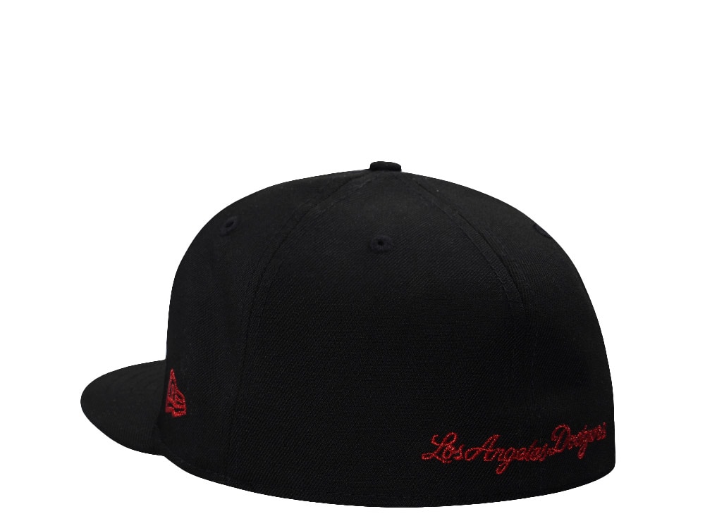 New Era Los Angeles Dodgers Skull Metallic Black Prime Edition 59Fifty Fitted Cap