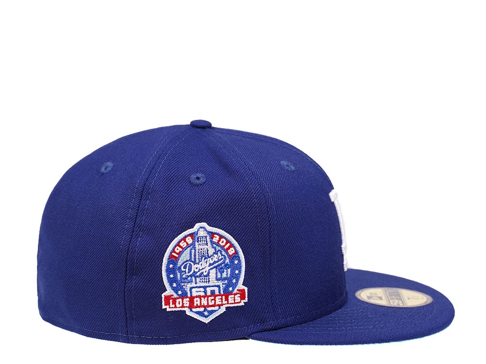 New Era Los Angeles Dodgers 60th Anniversary Glacier Blue Edition 59Fifty Fitted Cap