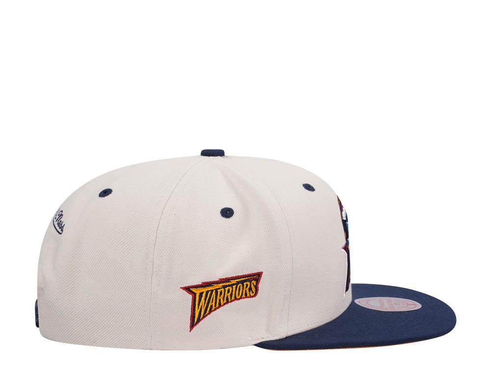Mitchell & Ness Golden State Warriors Sail Off White Two Tone Snapback Cap