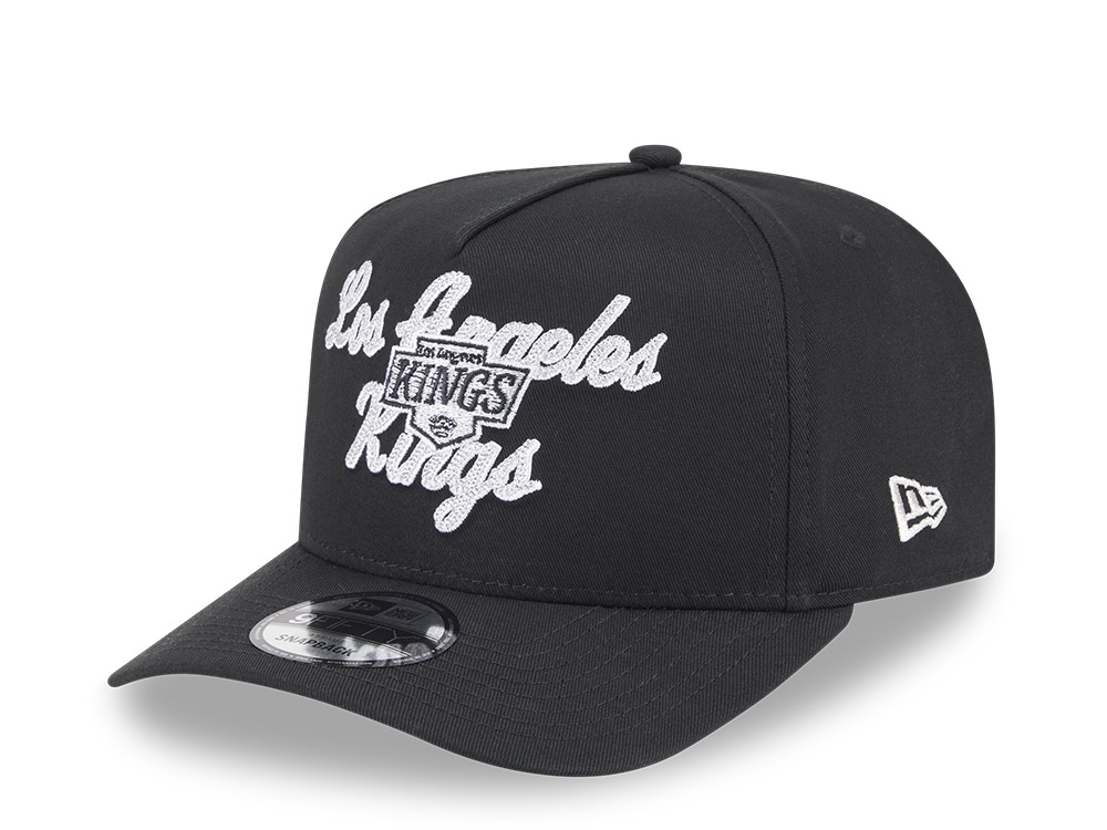 New Era Los Angeles Kings Black Chainstitch 9Fifty A Frame Snapback Cap