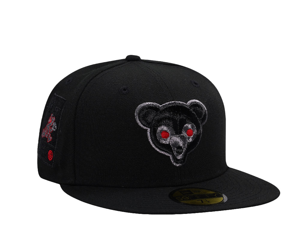 New Era Chicago Cubs Stay Alert Black Prime Edition 59Fifty Fitted Cap