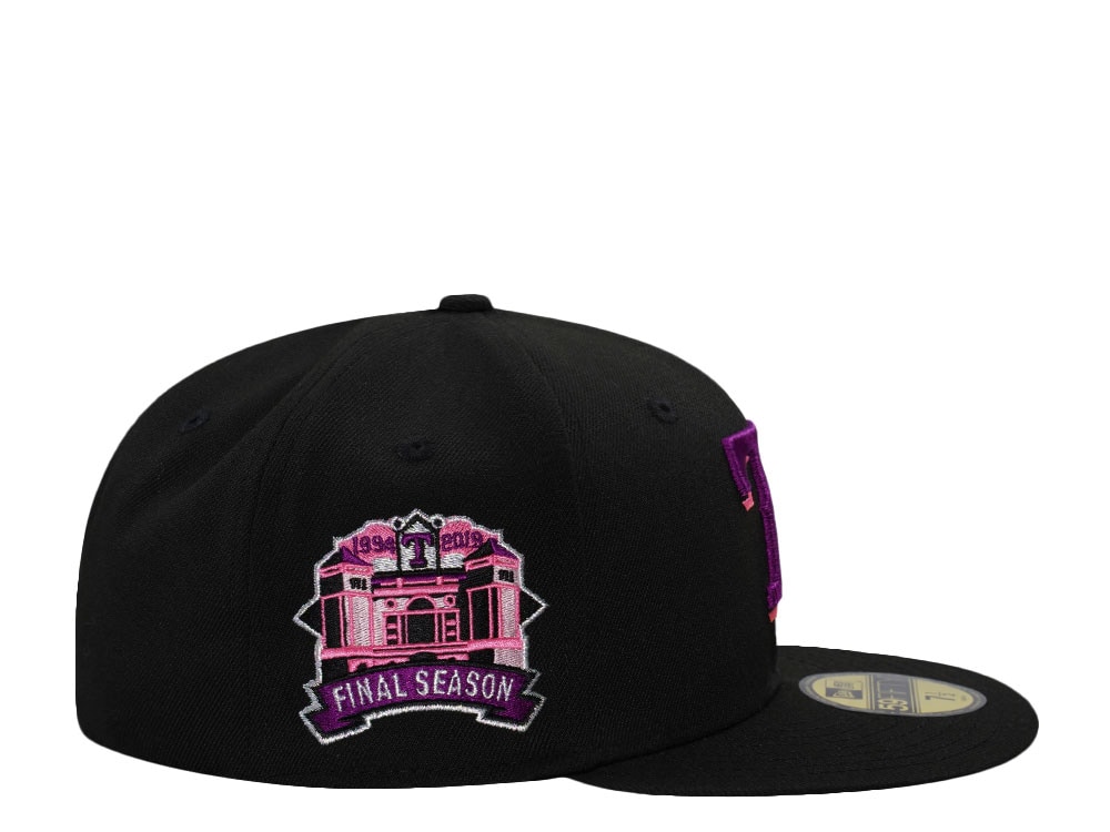 New Era Texas Rangers Final Season Magenta Black Prime Edition 59Fifty Fitted Cap