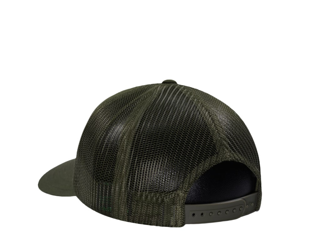 John Deere Vintage Logo Dark Green Trucker Snapback Cap