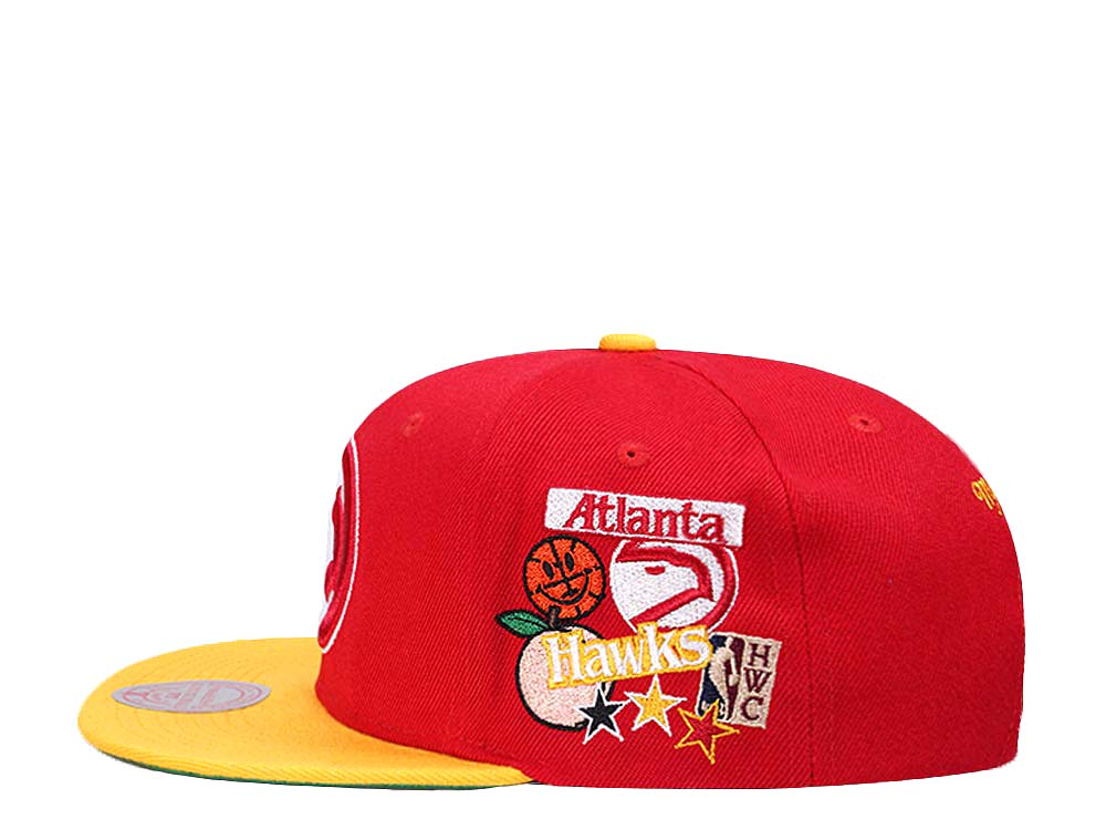 Mitchell & Ness Atlanta Hawks Patch Overload Hardwood Classic Snapback Cap