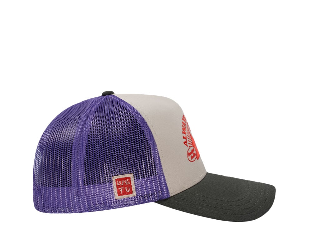 Capslab Kung Fu Panda Always Hungry Beige Trucker Snapback Cap