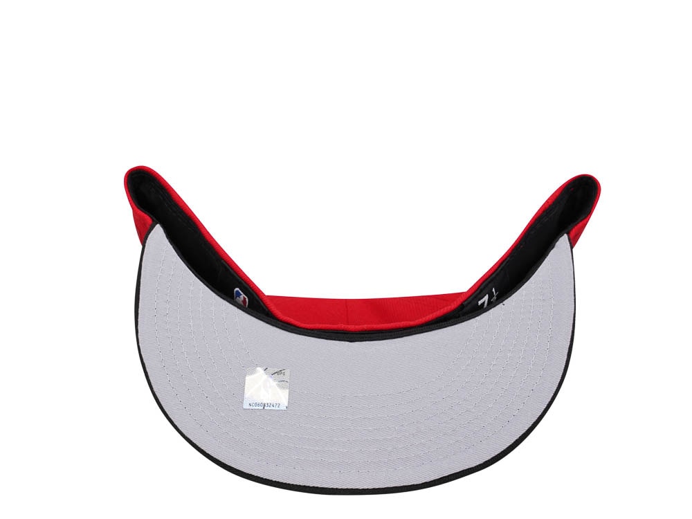 New Era Atlanta Hawks Chrome Black Red Two Tone Edition 59Fifty Fitted Cap