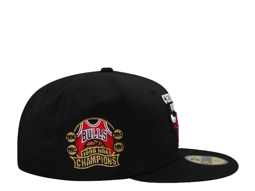 New Era Chicago Bulls NBA Champions 1996 Black Prime Edition 59Fifty Fitted Cap