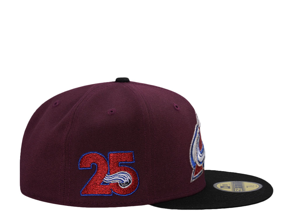 New Era Colorado Avalanche 25th Anniversary Maroon Two Tone Edition 59Fifty Fitted Cap