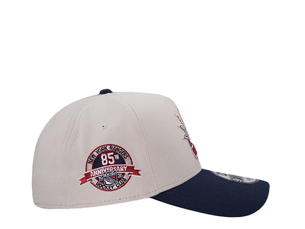 New Era New York Rangers 85th Anniversary Chrome Two Tone Edition 9Forty A Frame Snapback Cap