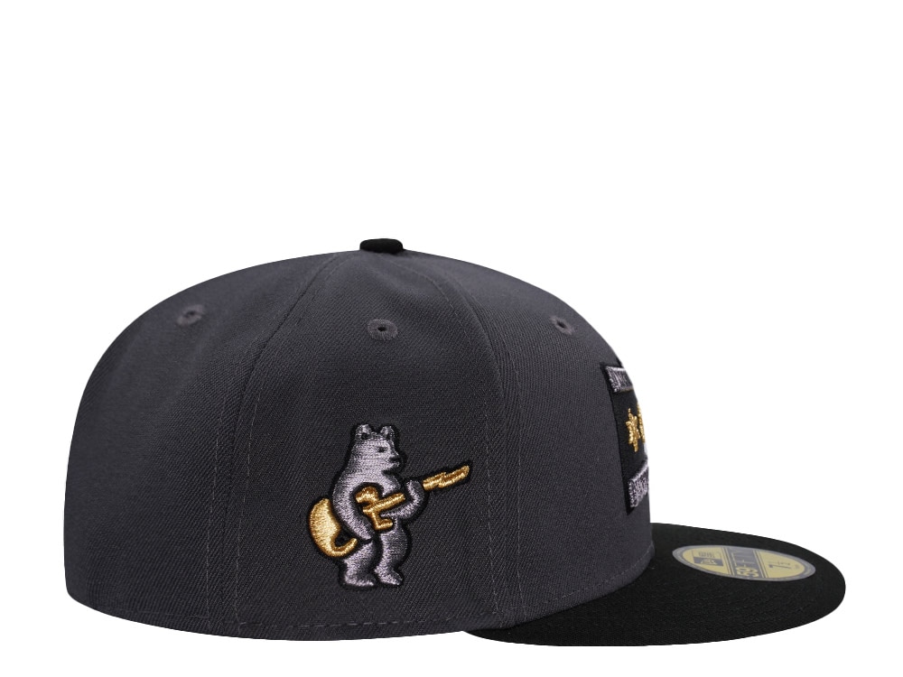 New Era Chicago Cubs Metallic Dark Graphite Two Tone Edition 59Fifty Fitted Cap
