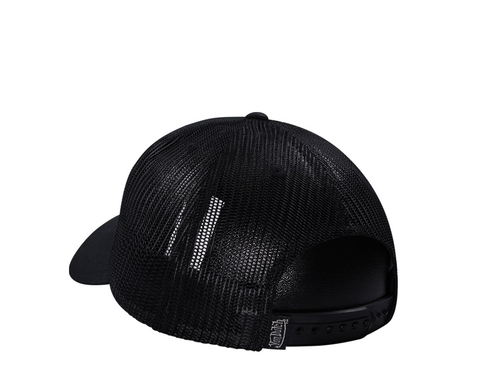 Von Dutch Oval Patch All Black Kids Edition Trucker Snapback Cap