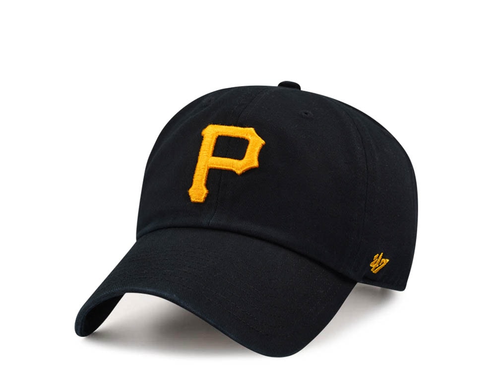47Brand Pittsburgh Pirates Black Clean Up Strapback Cap
