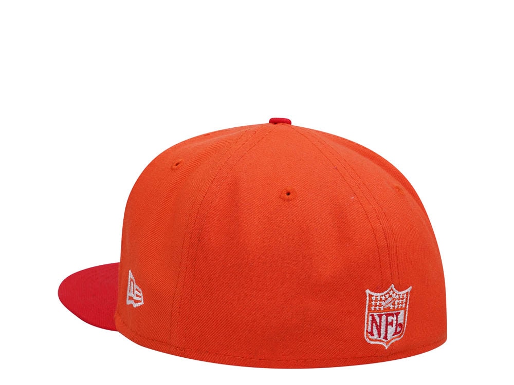 New Era New England Patriots Orange Two Tone Edition 59Fifty Fitted Cap