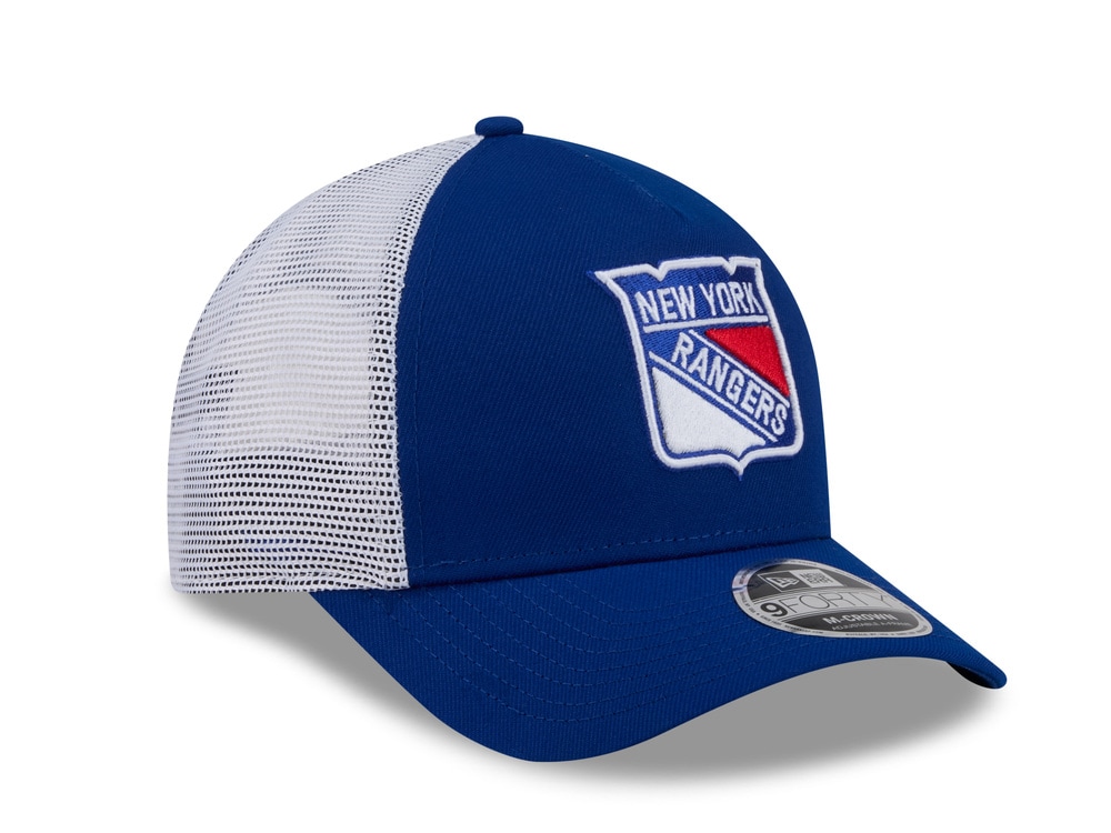 New Era New York Rangers Official Team Color Edition 9Forty M Crown A Frame Trucker Snapback Cap
