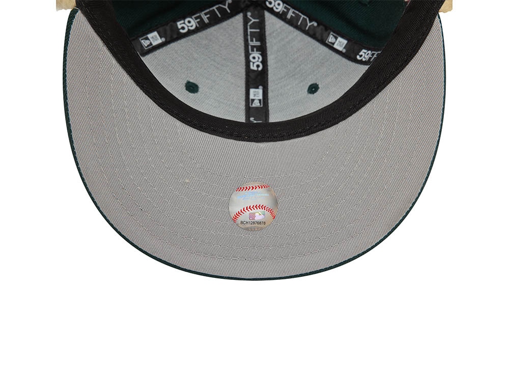 New Era Oakland Athletics World Series Edition Green 59Fifty Dogear Fitted Cap