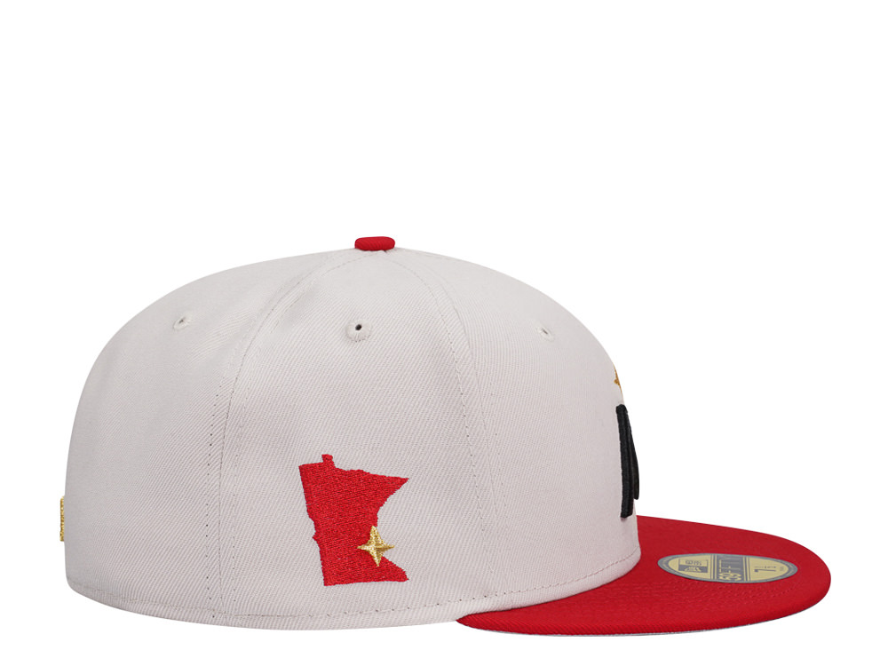 New Era Minnesota Twins Stone Iconic Two Tone Edition 59Fifty Fitted Cap