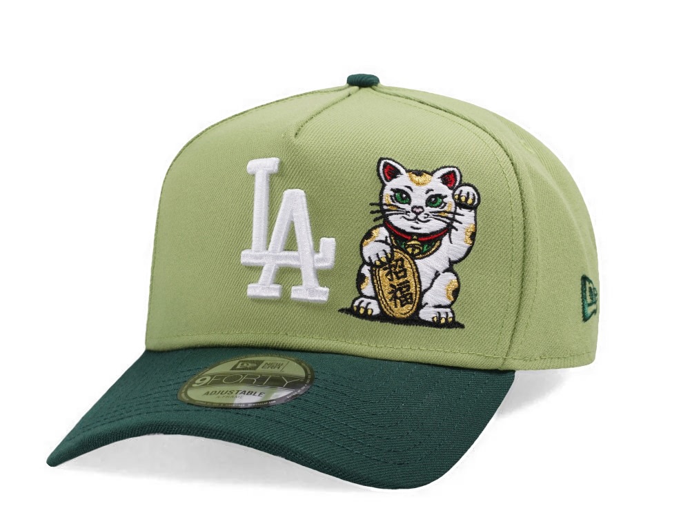 New Era Los Angeles Dodgers Japan Lucky Cat Matcha Two Tone Edition 9Forty A Frame Snapback Cap
