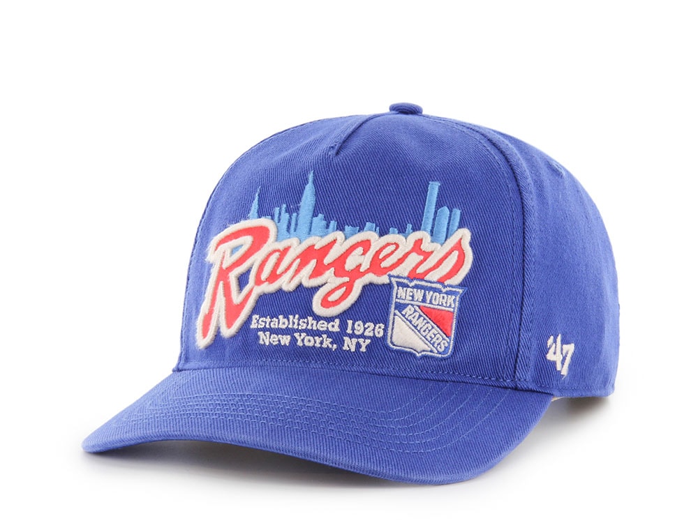 47Brand New York Rangers Royal Blue Charlton Edition Hitch Snapback Cap