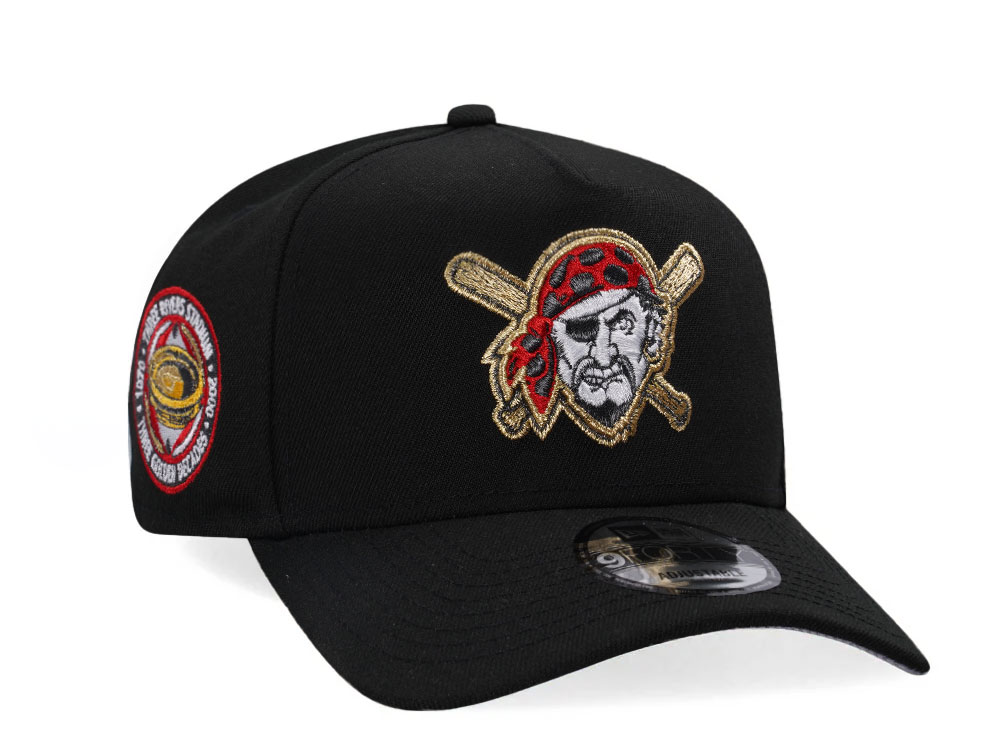 New Era Pittsburgh Pirates Black Gold Edition 9Forty A Frame Snapback Cap