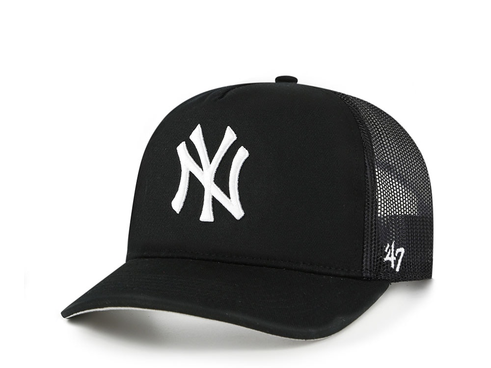 47Brand New York Yankees Black Trucker Hitch Snapback Cap