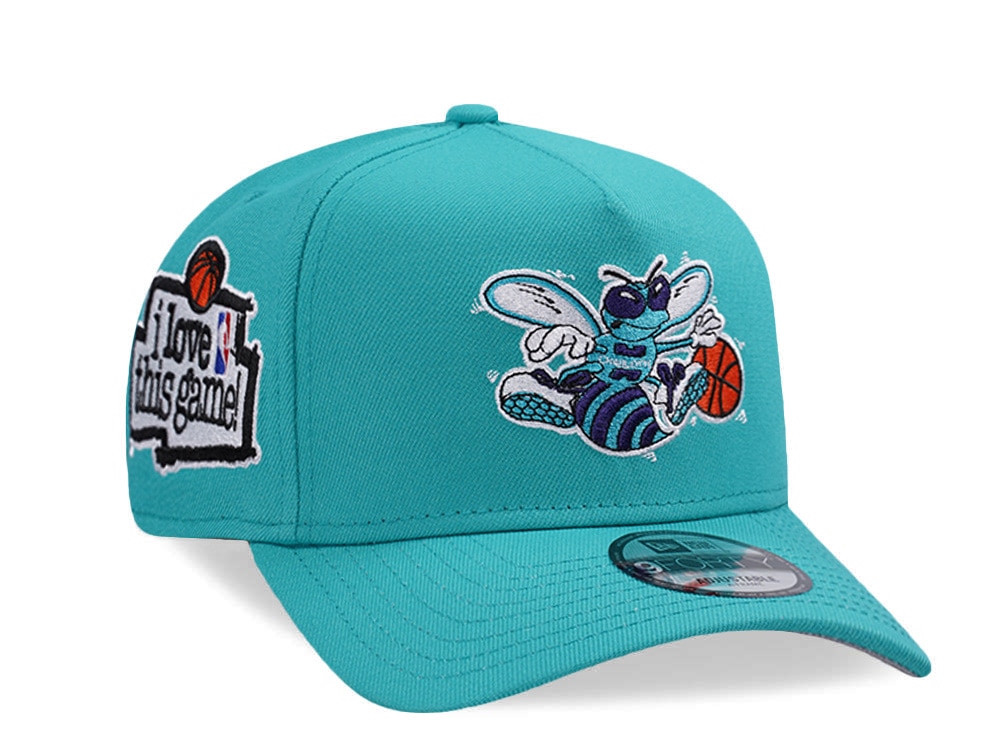 New Era Charlotte Hornets Love this Game Teal Prime Edition 9Forty A Frame Snapback Cap
