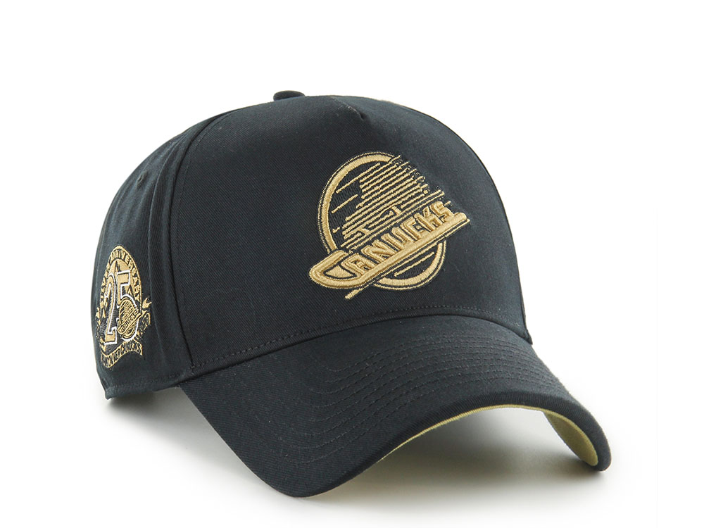 47Brand Vancouver Canucks Vintage Black Sure Shot Edition Hitch Snapback Cap