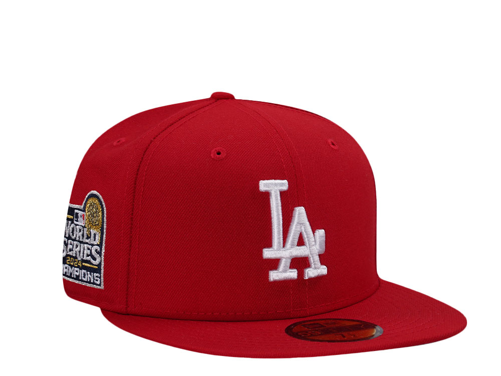 New Era Los Angeles Dodgers World Series 2024 Champions Red Edition 59Fifty Fitted Cap