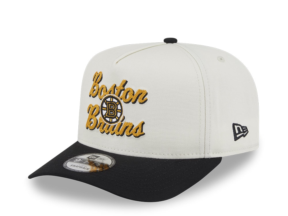 New Era Boston Bruins Chainstitch 9Fifty A-Frame Snapback Cap